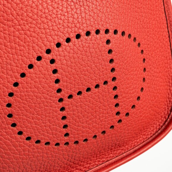 Hermes Evelyne TPM Rouge Pavoine Taurillon Clemence Leather Shoulder Bag - Picture 10 of 14